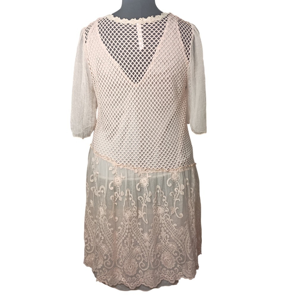 Pretty Angel Pink Crochet Overlay Dress SKUW084 - Picture 6 of 7